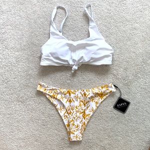 Zaful gold and white bikini never worn still has tags